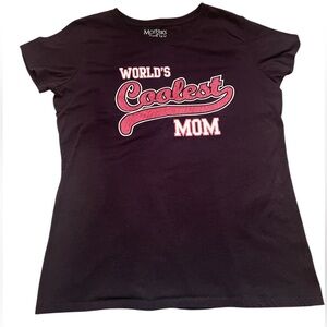 World’s Coolest Mom Glitter Shirt Size Large